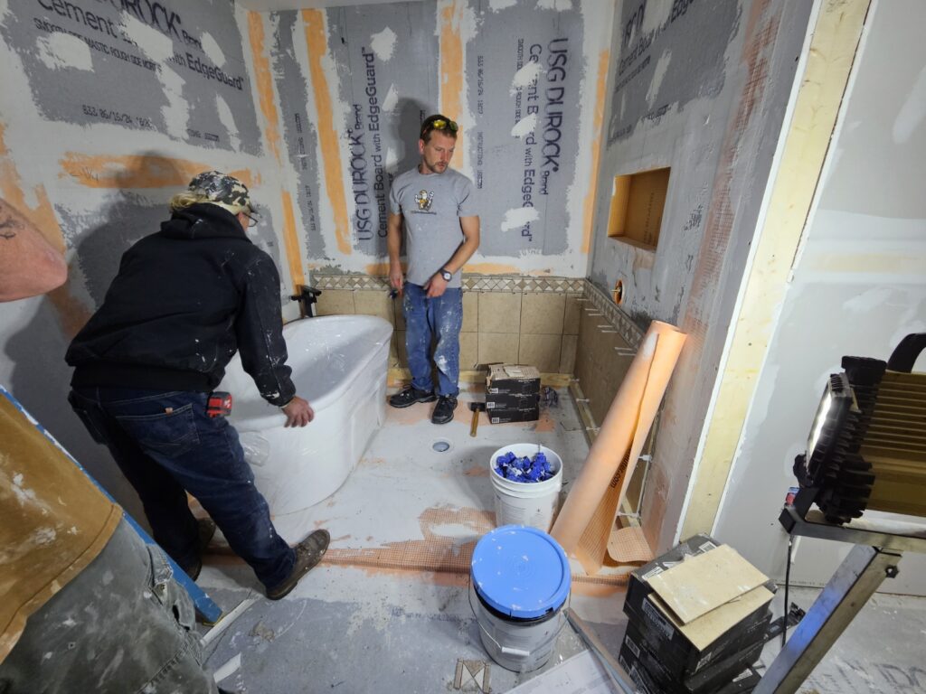 Tile shower water proofing PalArts remodeling